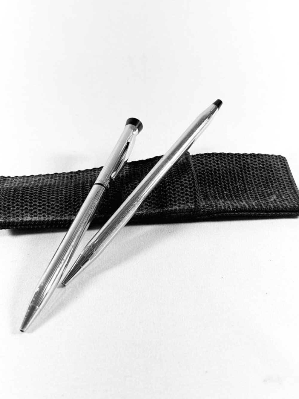 Pen Pencil Set Vintage Cross Chrome Twist Action Writing Instruments.